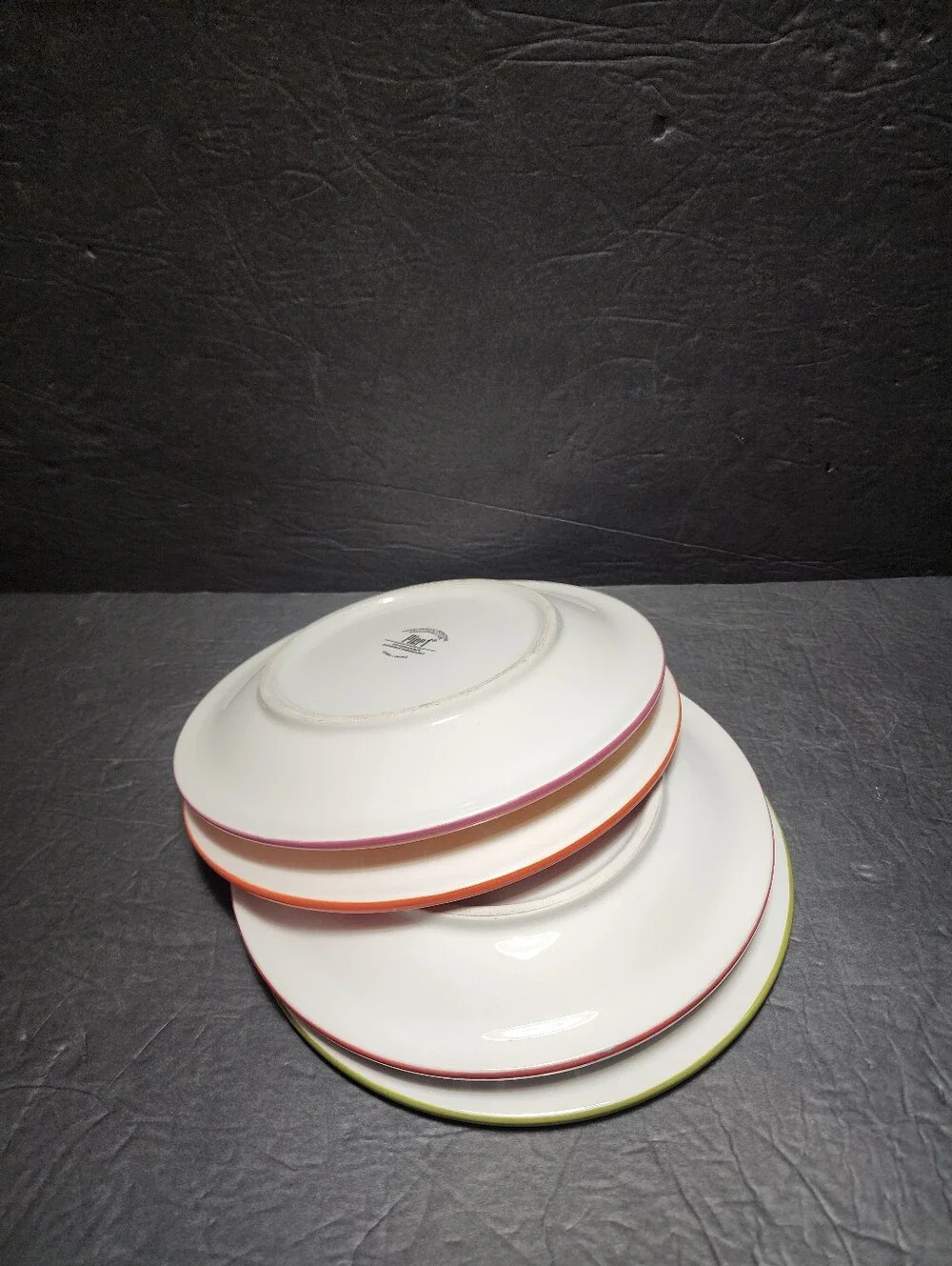 Set of 4 PIER 1 *Star Flower* Colorful Salad/Dessert Plates